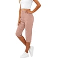 thumbnail image 1 of BUIGTTKLOP Women Summer Capri Pants Dressy Casual High Waist Crop Trousers Outdoor Hiking Joggers Athletic Cropped Pant, 1 of 6