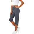 thumbnail image 1 of BUIGTTKLOP Women Summer Capri Pants Dressy Casual High Waist Crop Trousers Outdoor Hiking Joggers Athletic Cropped Pant, 1 of 6