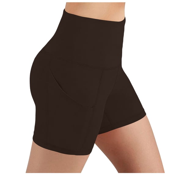 BUIGTTKLOP Women's Biker Shorts High Waist Yoga Workout Gym Running Shorts with Pockets