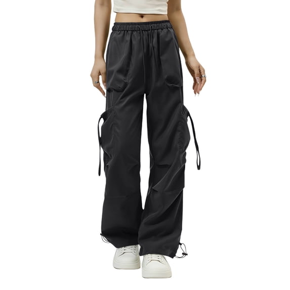 BUIGTTKLOP Women's Casual Cargo Pants High Waisted with Pockets for Outdoor Hiking