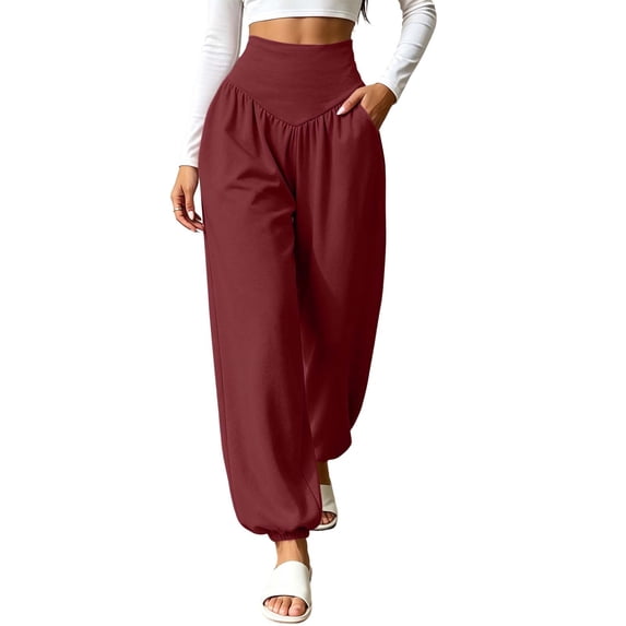 BUIGTTKLOP Women's Cozy Yoga Joggers Pants Loose Workout Sweatpants Comfy Lounge Pants with Pockets