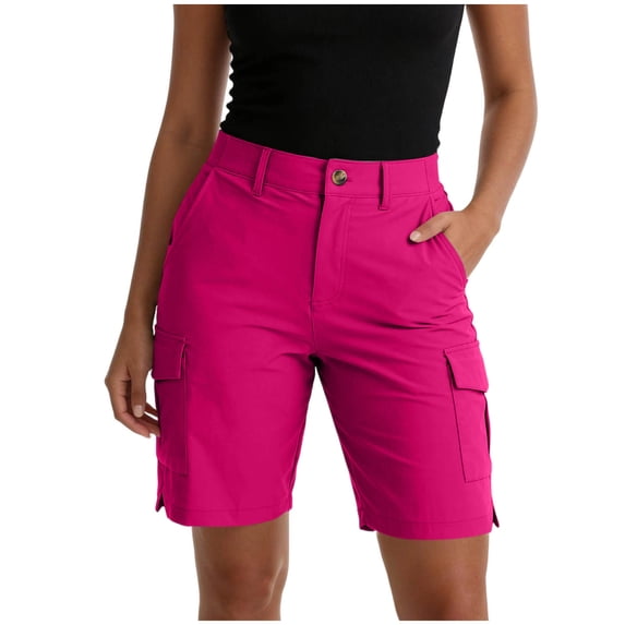 BUIGTTKLOP Women's Lightweight Hiking Cargo Shorts for Running Athletic Camping Travel Golf with Pockets