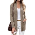 thumbnail image 1 of BUIGTTKLOP Women's Long Sleeve Cardigan Lightweight Casual Open Front Cardigans with Pockets, 1 of 8