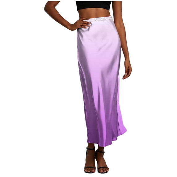 BUIGTTKLOP Women's Satin Maxi Skirts 2026 Spring High Waisted Flowy Long A Line Elegant Business Casual Formal Skirt