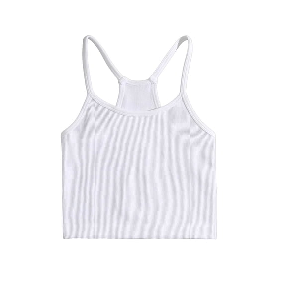 BUIGTTKLOP Women's Sleeveless Tank Top Racerback Scoop Neck Ribbed Knit Basic Cami Shirts