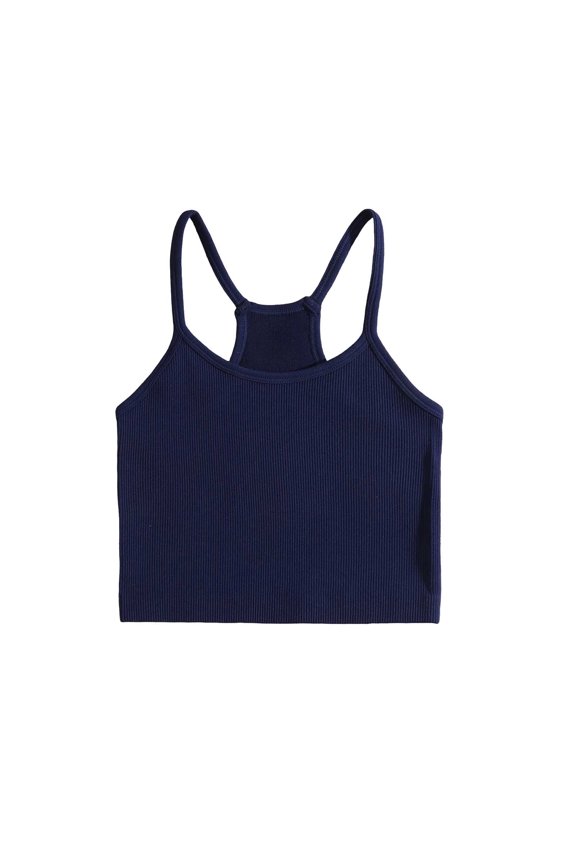 Women's Sleeveless Tank Top Racerback Scoop Neck Ribbed Knit Basic Cami Shirts