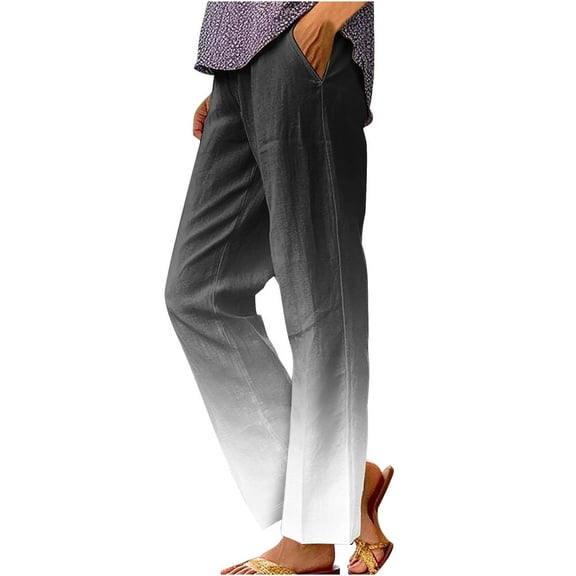 BUIGTTKLOP Women's Summer Pants Casual Wide Leg Cropped Palazzo Pant Loose Elastic Waist Beach Outfits 2026