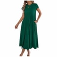 thumbnail image 1 of BUIGTTKLOP Women's Summer Short Sleeve Midi Dresses Round Neck Loose Dress with Pockets 2026, 1 of 6
