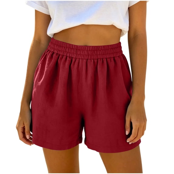 BUIGTTKLOP Women's Sweat Shorts Casual Drawstring Shorts Comfy High Waisted Workout Lounge Shorts with Pockets