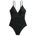 thumbnail image 1 of BUIGTTKLOP Womens 1 Piece Swimsuit with Built in Bra Swimwear Belly Control V Neck Summer Bathing Suits, 1 of 6