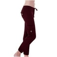 thumbnail image 1 of BUIGTTKLOP Womens Cargo Sweatpants High Waisted Ankle Length Yoga Pants Athletic Gym Workout Lounge Pants with Pockets, 1 of 5
