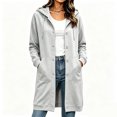 thumbnail image 1 of BUIGTTKLOP Womens Hoodies Sweatshirts Oversized 2026 Fashion Long Hooded Fall Winter Fleece Jackets with Pockets, 1 of 8