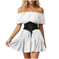 thumbnail image 1 of BUIGTTKLOP Womens Mini Skirt Plus Size Skater Skirts Cute Pleated Short Shorts Skirt with Pockets, 1 of 6
