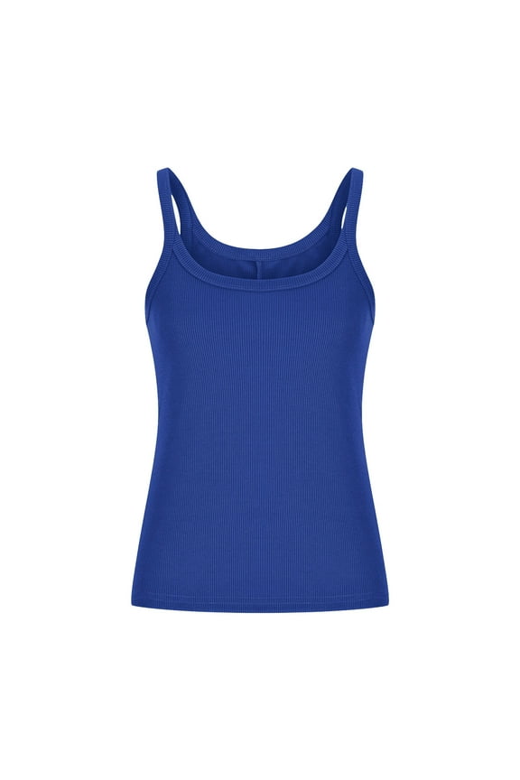 Womens Plus Size Tank Top Sleeveless Going out Tops Scoop Neck Camisole Tops Ribbed Knit Basic Cami Shirts
