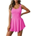 thumbnail image 1 of BUIGTTKLOP Womens Sleeveless 2-in-1 Athletic Tennis Golf Dress Underneath Workout Active Dresses with Built-In Shorts, 1 of 6