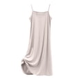 thumbnail image 1 of BUIGTTKLOP Womens Spaghetti Strap Nightgowns Sleeveless Chemise Sleepshirts Crewneck Homewear Soft Pajamas Dress, 1 of 6