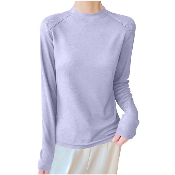 BUIGTTKLOP Womens Sweaters Long Sleeve Knit Tops Crewneck Pullover Sweaters Lightweight Fall Fashion Womens Top