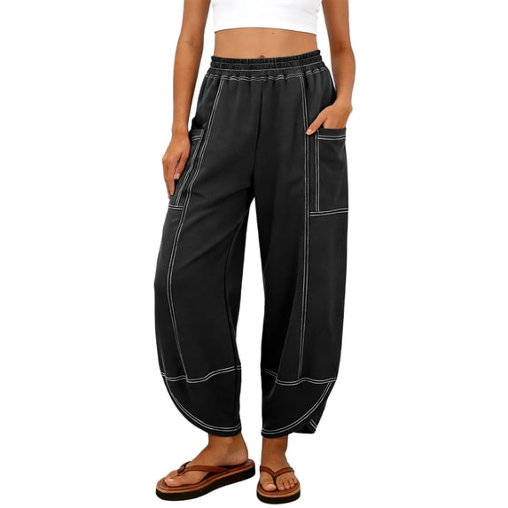 BUIGTTKLOP Womens Sweatpants High Waisted Wide Leg Sweatpants Drawstring Lounge Baggy Sweats Pants