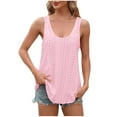 thumbnail image 1 of BUIGTTKLOP Womens Tank Tops Sleeveless Eyelet Embroidery Scoop Neck Loose Fit Casual Summer Flowy, 1 of 6