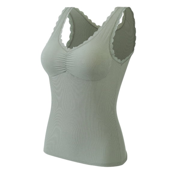 BUIGTTKLOP Womens Tank Tops Summer V Neck Sleeveless Lace Trim Ribbed Knit Casual Going out Cami Shirts