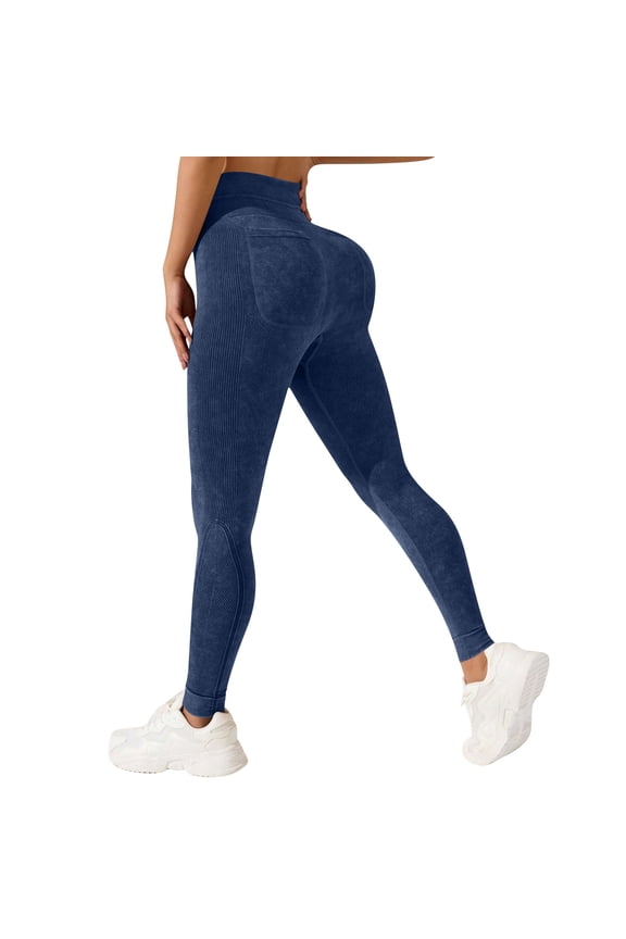 Workout Leggings for Women Belly Control High Waisted Tights Buff Lifting Stretchy Ankle Length Pants