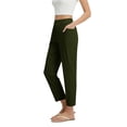 thumbnail image 1 of BUIGTTKLOP Yoga Pants for Women High Waisted Workout Lounge Pants Straight Leg Running Gym Trousers with Pockets, 1 of 6