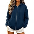 thumbnail image 1 of BUIGTTKLOP Zip up Hoodie Women 2026 Casual Long Sleeve Oversized Hooded Sweatshirts Fall Winter Comfy Jackets with Pockets, 1 of 7