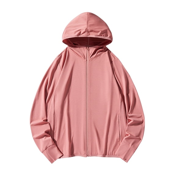 BUIGTTKLOP Zip up Sun Protection Jackets for Women Long Sleeve Hooded Shirts Lightweight Quick Dry Hoodies with Pockets