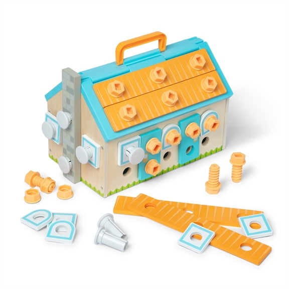 Melissa & Doug Build A House Toolbox, Construction Toys, Ages 3+
