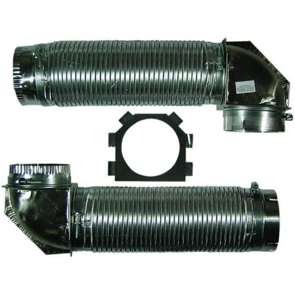 Builder's Best Dryer Venting Over-The-Top Kit - 3 Piece, Clamps Included Residential Use, Standard Application