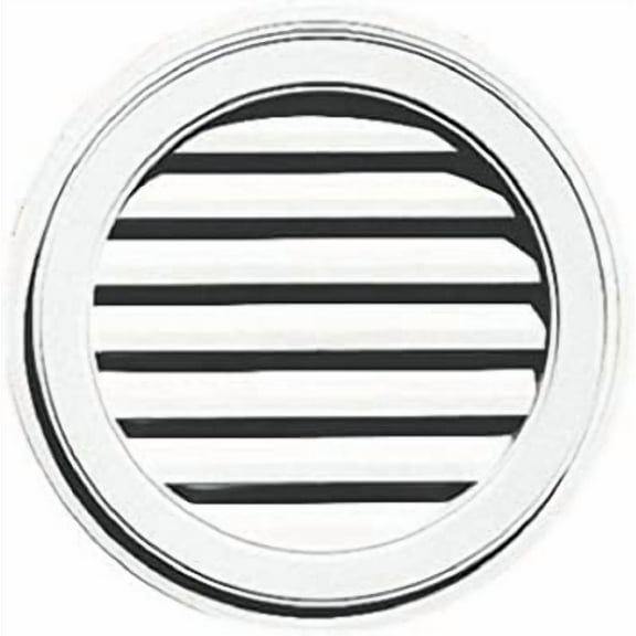 Mid America Round Vinyl Gable Vent - 22 Inch - 001 White