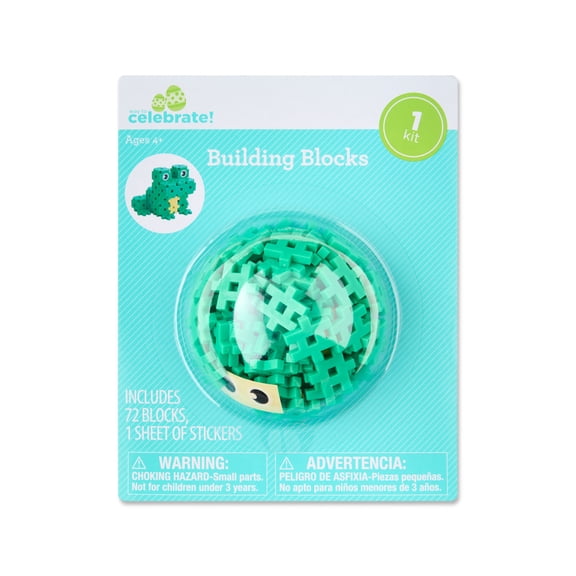 Frog Building Blocks Kit, Green, 72 Pieces, Easter by Way To Celebrate