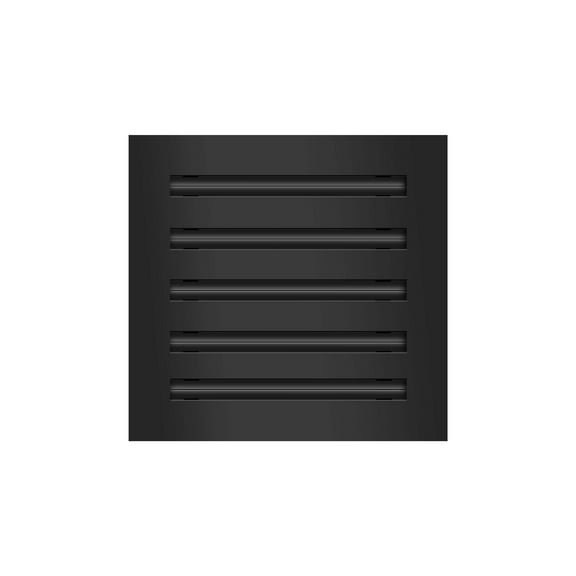 BUILDMART - 10x10 Modern AC Vent Cover - Decorative Black Aluminum Air Vent - Standard Linear Slot Diffuser - Heating and Cooling Register Grille for Ceiling, Walls & Floors - Texas Buildmart