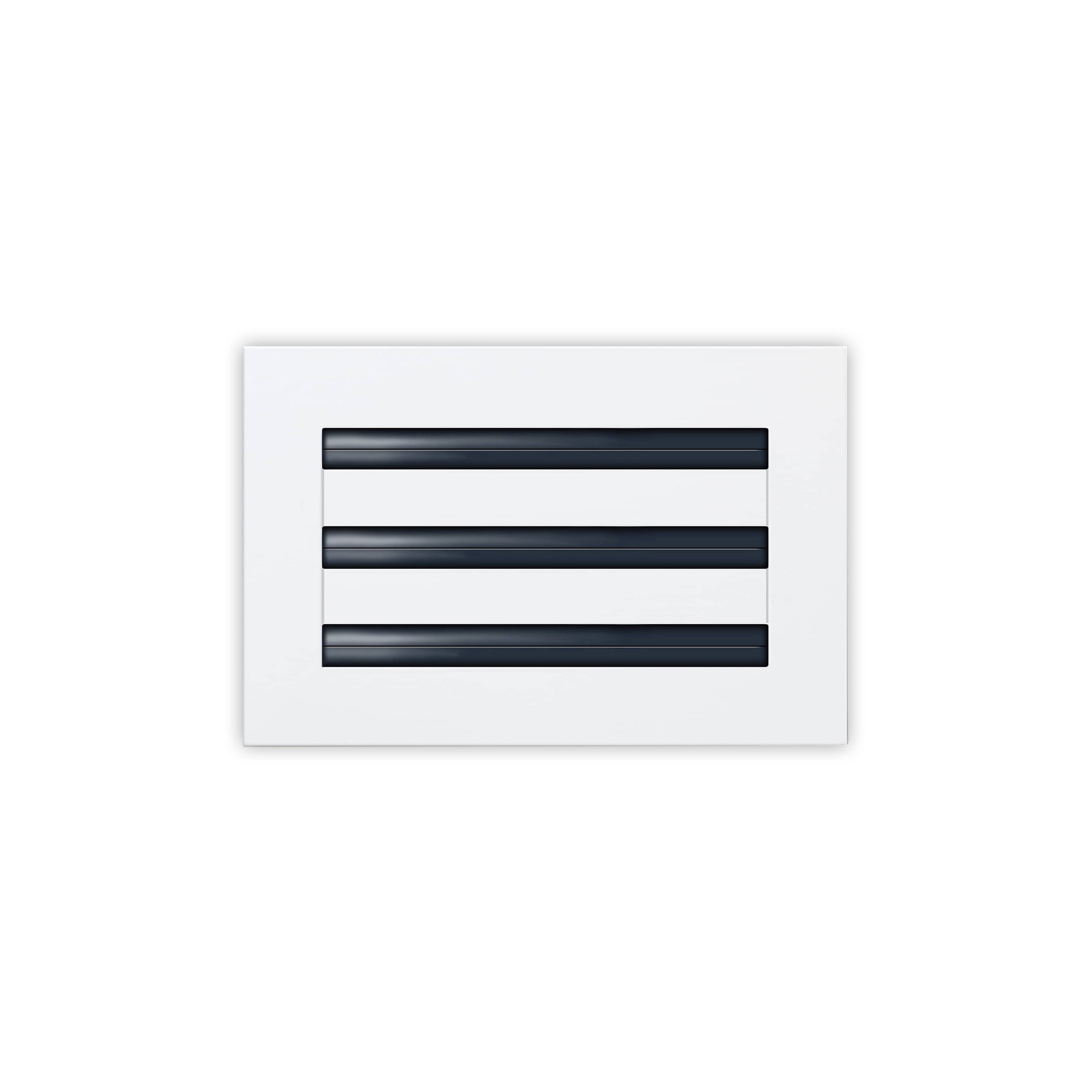 10x6 Modern White and Black Aluminum AC Vent Cover