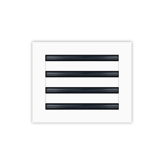BUILDMART - 10x8 Modern AC Vent Cover - Decorative White Air Vent - Standard Linear Slot Diffuser - Register Grille for Ceiling, Walls & Floors - Texas Buildmart