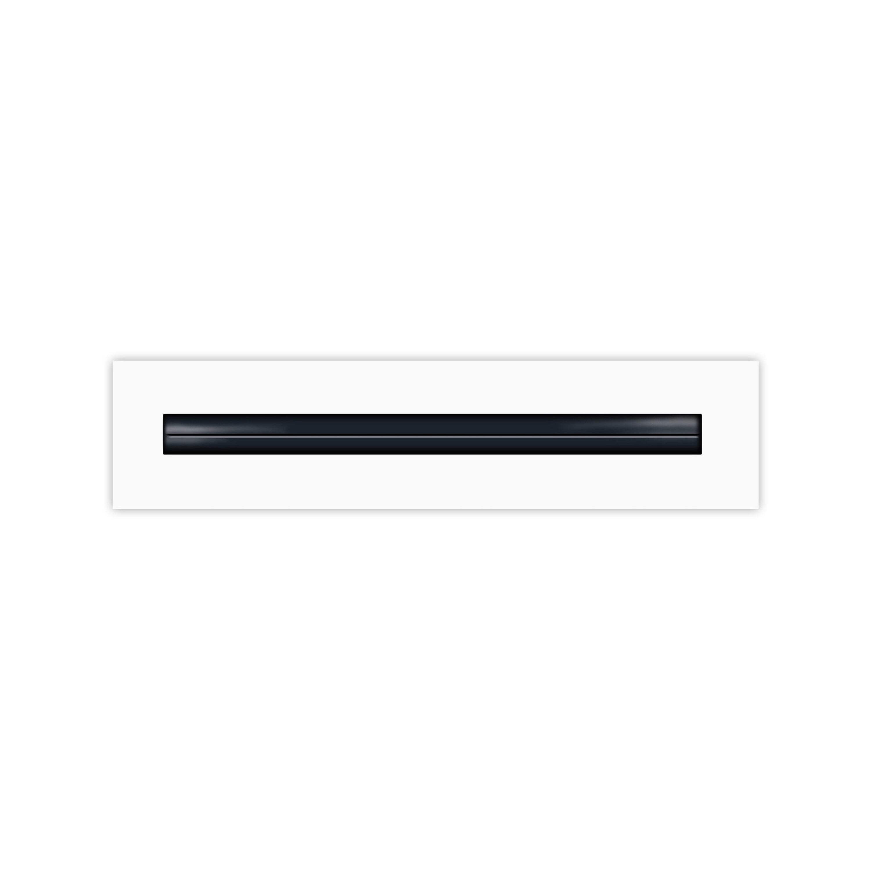 BUILDMART - 12" Linear Slot Diffuser - (1 Slot) Single Slot - White Decorative Aluminum Air Vent - Heating and Cooling Modern AC Vent Cover for Ceiling, Walls & Floors - Texas Buildmart
