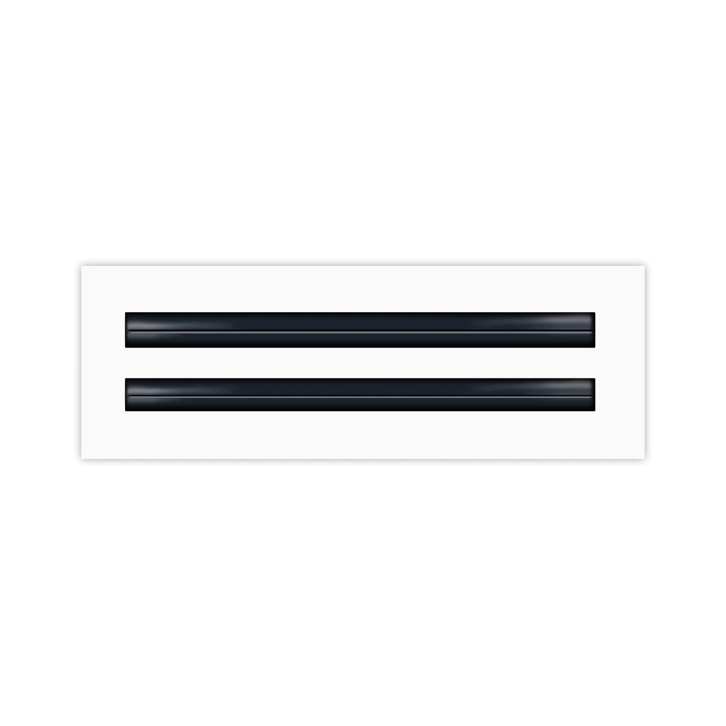 BUILDMART - 12" Linear Slot Diffuser - (2 Slot) Double Slot - White Decorative Aluminum Air Vent - Heating and Cooling Modern AC Vent Cover for Ceiling, Walls & Floors - Texas Buildmart