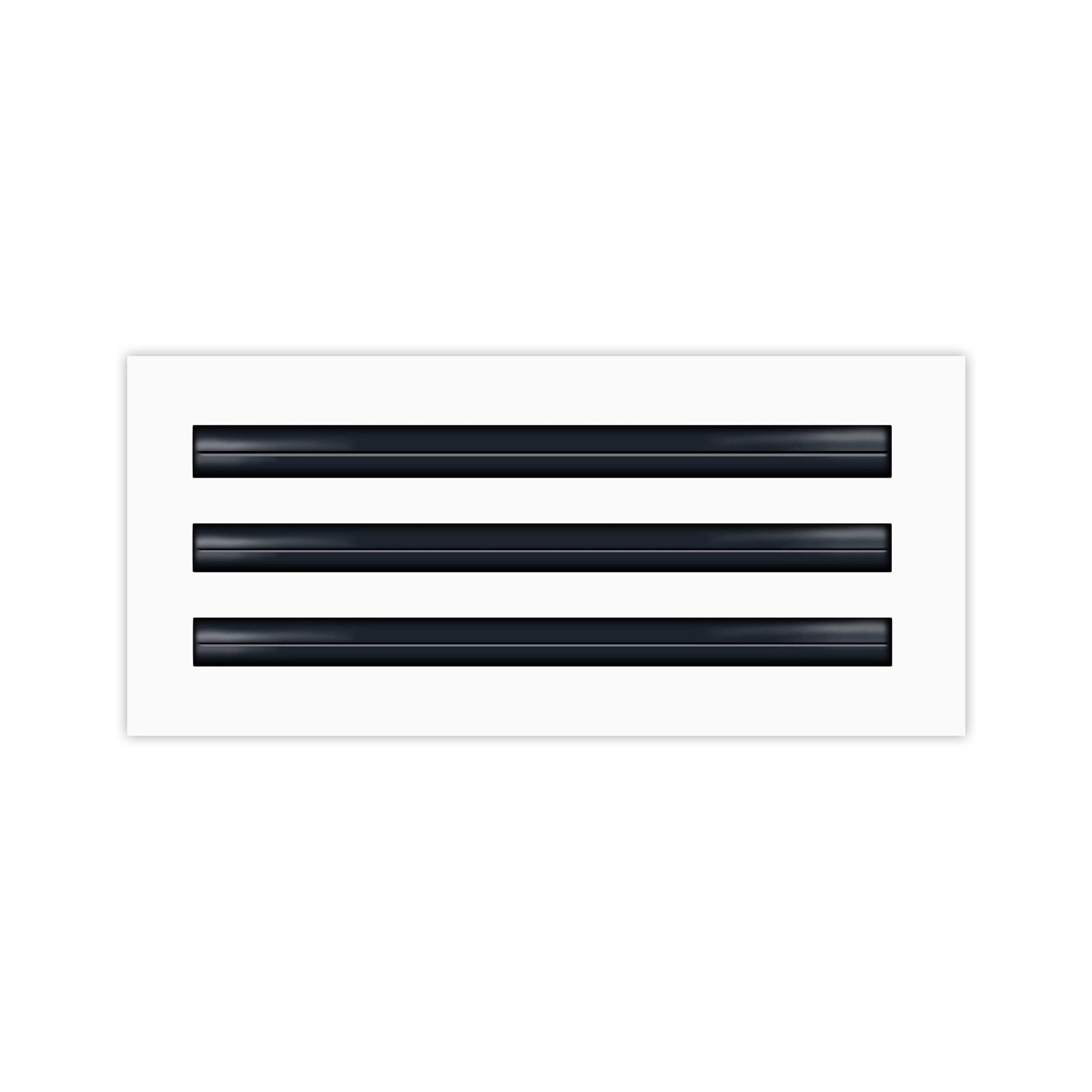 BUILDMART - 12" Linear Slot Diffuser - (3 Slot) Triple Slot - White Decorative Aluminum Air Vent - Heating and Cooling Modern AC Vent Cover for Ceiling, Walls & Floors - Texas Buildmart
