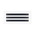 thumbnail image 1 of BUILDMART - 12" Linear Slot Diffuser - (3 Slot) Triple Slot - White Decorative Aluminum Air Vent - Heating and Cooling Modern AC Vent Cover for Ceiling, Walls & Floors - Texas Buildmart, 1 of 7