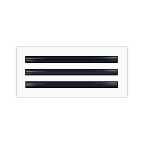 BUILDMART - 12" Linear Slot Diffuser - (3 Slot) Triple Slot - White Decorative Aluminum Air Vent - Heating and Cooling Modern AC Vent Cover for Ceiling, Walls & Floors - Texas Buildmart