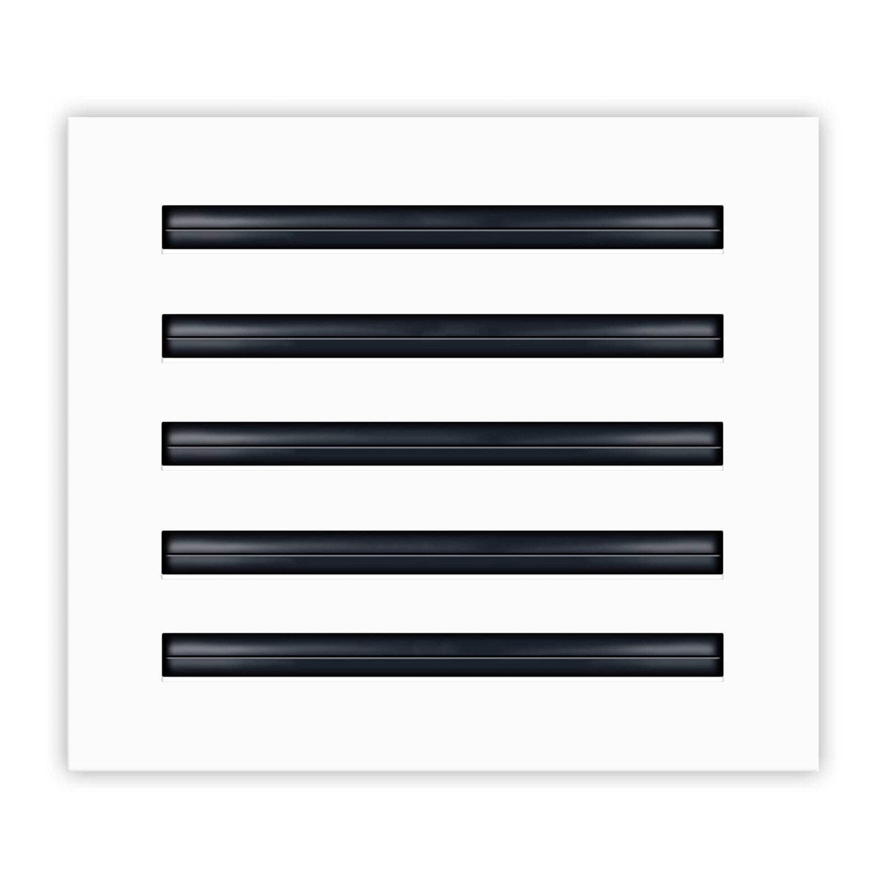 BUILDMART - 12x10 Modern AC Vent Cover - Decorative White Aluminum Air Vent - Standard Linear Slot Diffuser - Heating and Cooling Register Grille for Ceiling, Walls & Floors - Texas Buildmart