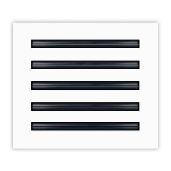 BUILDMART - 12x10 Modern AC Vent Cover - Decorative White Aluminum Air Vent - Standard Linear Slot Diffuser - Heating and Cooling Register Grille for Ceiling, Walls & Floors - Texas Buildmart