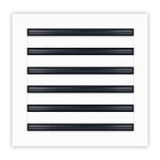 BUILDMART - 12x12 Modern AC Vent Cover - Decorative White Air Vent - Standard Linear Slot Diffuser - Register Grille for Ceiling, Walls & Floors - Texas Buildmart