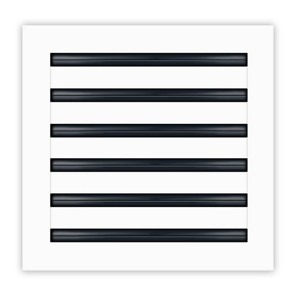 BUILDMART - 12x12 Modern AC Vent Cover - Decorative White Air Vent - Standard Linear Slot Diffuser - Register Grille for Ceiling, Walls & Floors - Texas Buildmart