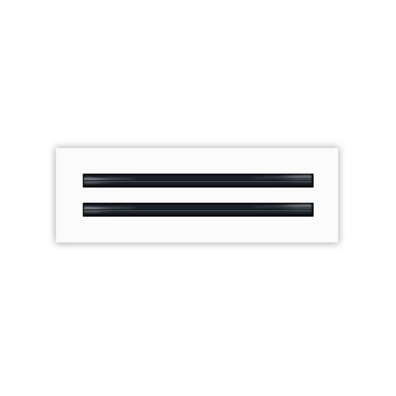 BUILDMART - 12x4 Modern AC Vent Cover - Decorative White Air Vent - Standard Linear Slot Diffuser - Register Grille for Ceiling, Walls & Floors - Texas Buildmart