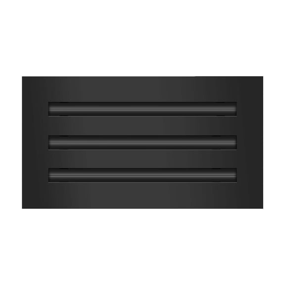 BUILDMART - 12x6 Modern AC Vent Cover - Decorative Black Aluminum Air Vent - Standard Linear Slot Diffuser - Heating and Cooling Register Grille for Ceiling, Walls & Floors - Texas Buildmart