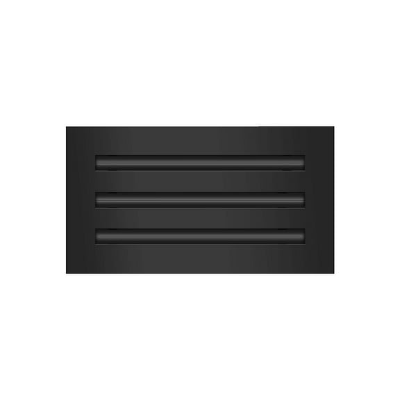 BUILDMART - 12x6 Modern AC Vent Cover - Decorative Black Aluminum Air Vent - Standard Linear Slot Diffuser - Heating and Cooling Register Grille for Ceiling, Walls & Floors - Texas Buildmart