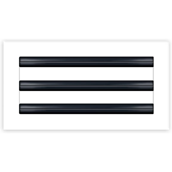 G3C14774LBUILDMART - 12x6 White Modern AC Vent Cover - Decorative Air Vent - Standard Linear Slot Diffuser - Register Grille for Ceiling, Walls & Floors - Texas Buildmart
