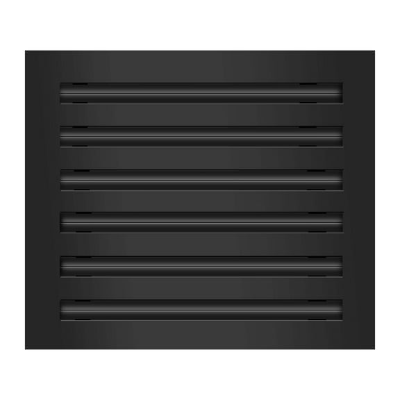 BUILDMART - 14x12 Modern AC Vent Cover - Decorative Black Aluminum Air Vent - Standard Linear Slot Diffuser - Heating and Cooling Register Grille for Ceiling, Walls & Floors - Texas Buildmart