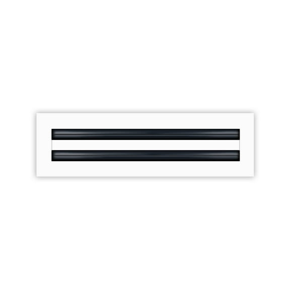 BUILDMART - 14x4 Modern AC Vent Cover - Decorative White Air Vent - Standard Linear Slot Diffuser - Register Grille for Ceiling, Walls & Floors - Texas Buildmart
